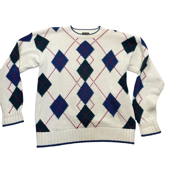 Brooks Brothers Other - Brooks Brothers Mens Medium Knit Vintage Sweater Argyle All Cotton